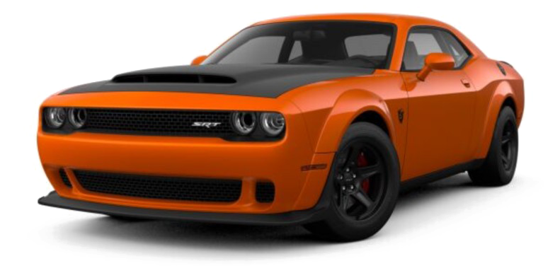 Dodge Challenger Png Photo - 2018 Dodge Challenger Demon Orange (790x444), Png Download