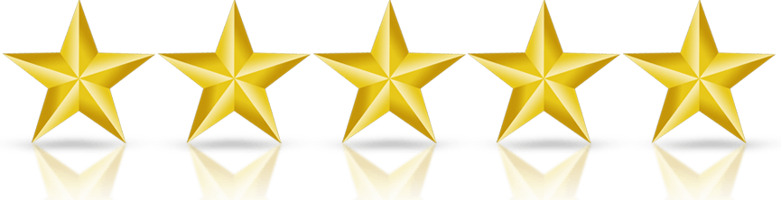 5-star Rated Paintless Dent Repair Shop - 5 Stars (865x222), Png Download
