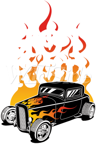 Hot Rod With Flames Picture Free Stock - Clip Art (600x600), Png Download