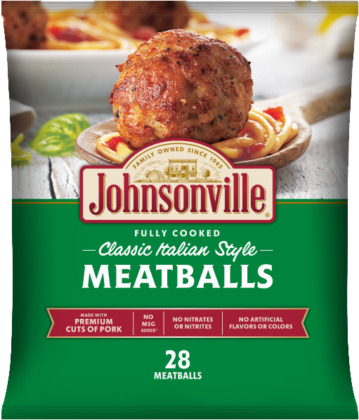Classic Italian Style Meatballs - Johnsonville Frozen Meatballs (600x600), Png Download
