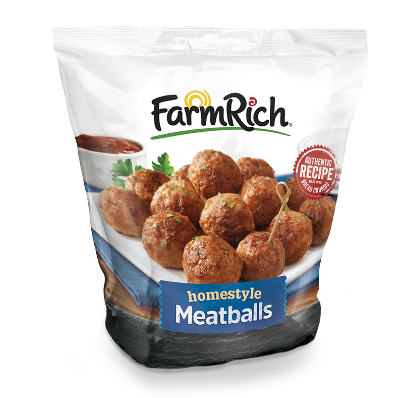 Original Meatballs - Farm Rich Breaded Mozzarella Sticks - 24 Oz Box (800x800), Png Download