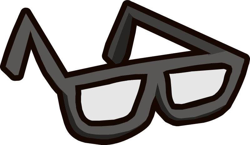 Grey Glasses - Club Penguin Glasses (799x463), Png Download