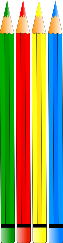 About 3600 Free Commercial & Noncommercial Clipart - Yellow Colouring Pencils Clipart Free (260x998), Png Download