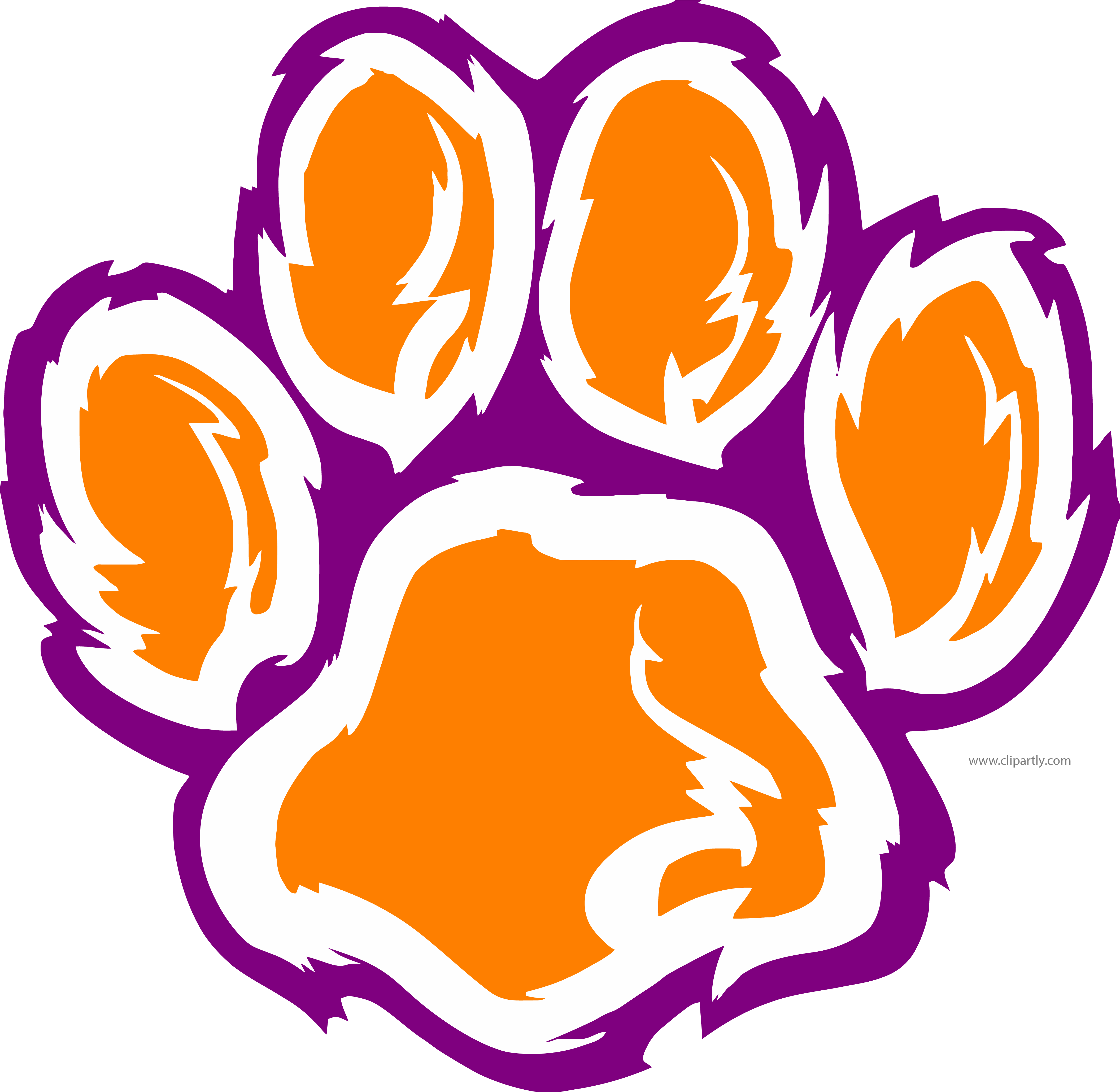 Tigger Footprint Clipart Png Download - Tiger Paw Clipart (4223x4116), Png Download