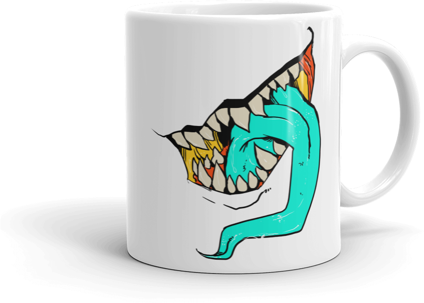 Monster Mouth Mug - Mug (1000x1000), Png Download