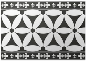 Seamless Black And White Gothic Geometrical Floral - Geometry (400x400), Png Download