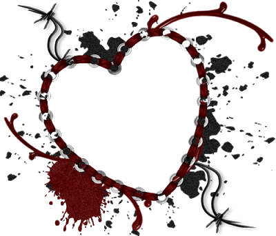 Romantic Love Frames Png Download - Gothic Heart Png (400x343), Png Download
