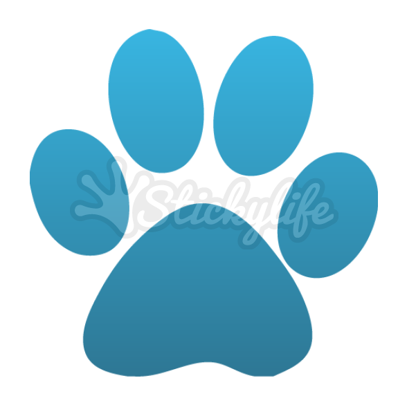 Cat Paw Car Magnet - Dark Blue Paw Prints (940x587), Png Download