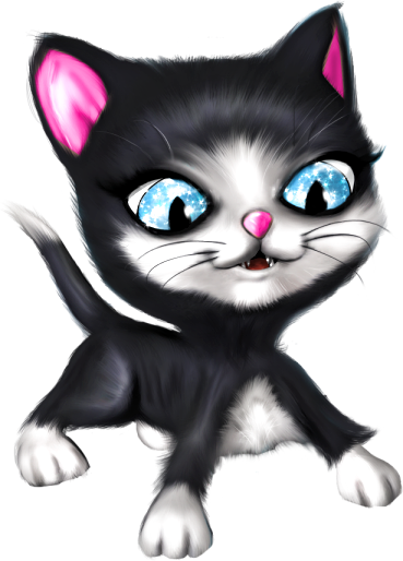 Animal - Kitten (369x514), Png Download