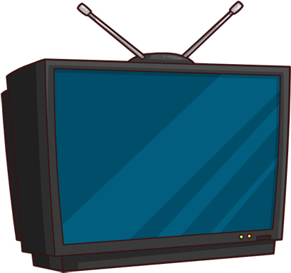 Download - Cartoon Pictures Of Television (524x453), Png Download