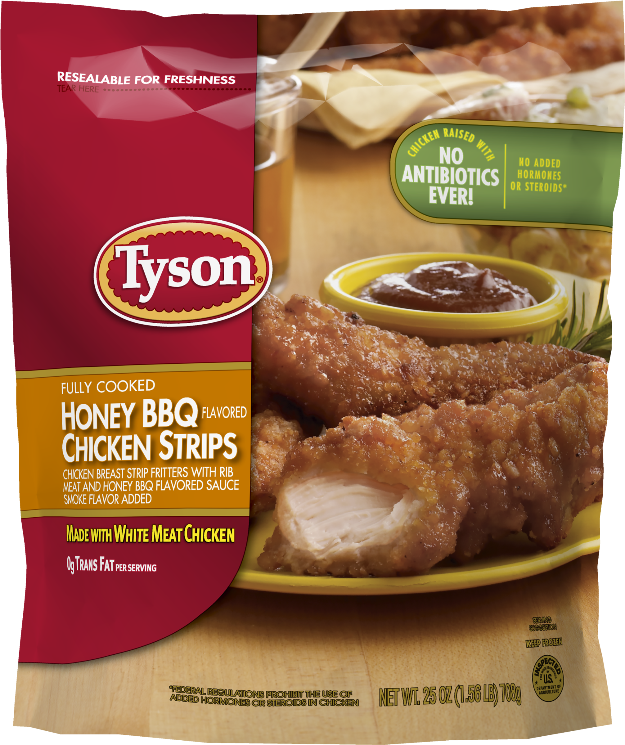Tyson® Fully Cooked Honey Bbq Frozen Chicken Strips, - Tyson Honey Bbq Chicken Strips (2400x2400), Png Download