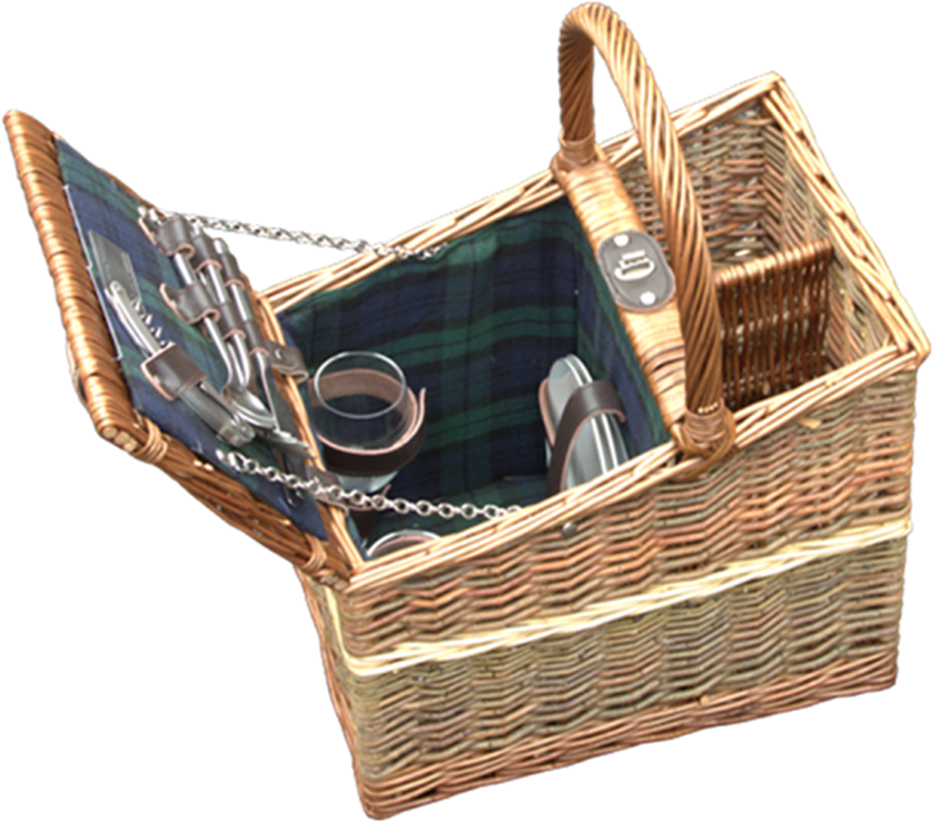 Lambourn Three Tone Fitted Picnic Basket - Red Hamper Lambourn Three Tone Fitted Picnic Basket (1000x783), Png Download