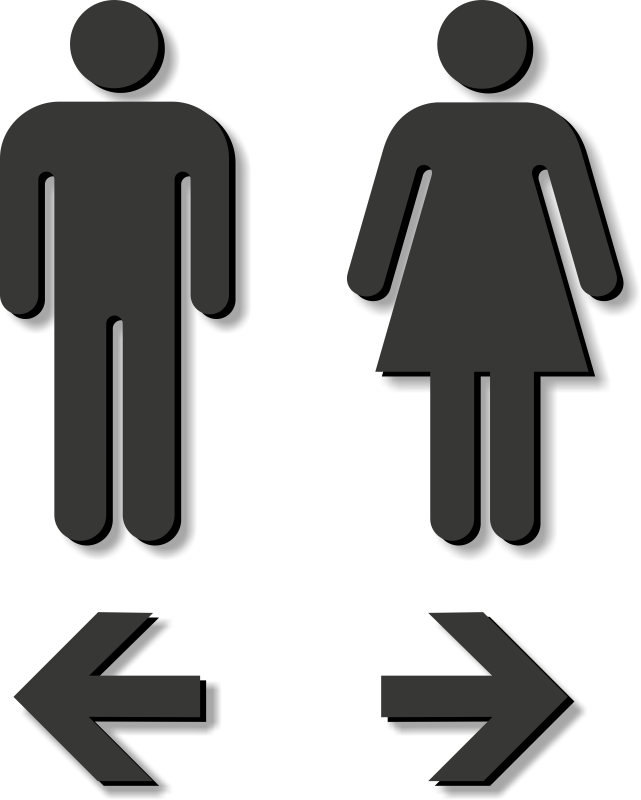 Women Bathroom Key Tag Or Key Chain, Sku Se - Men And Women Toilet Sign (641x800), Png Download