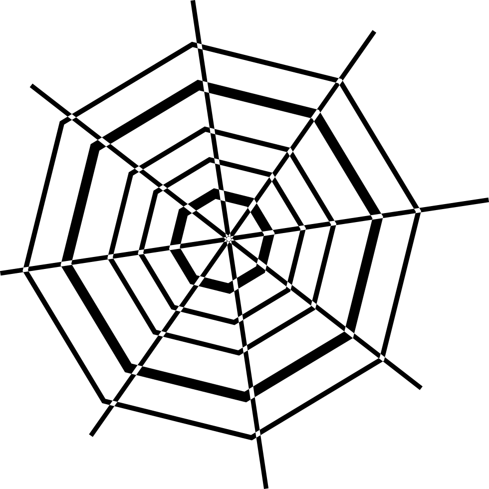 Octagonal Spider Web Svg Png Icon Free Download - Spider Web Template (980x980), Png Download
