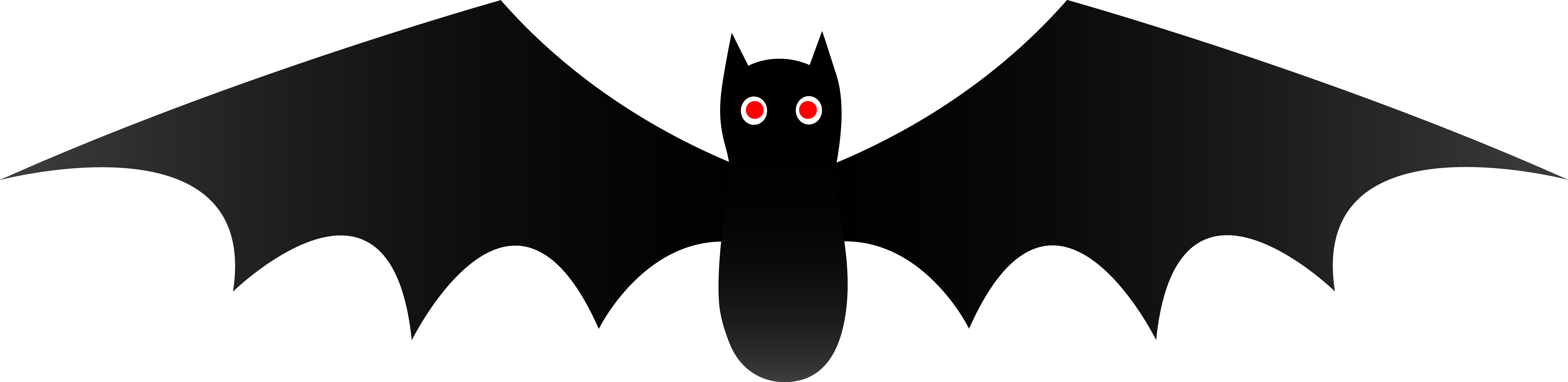 Bat Black And White Clip Art Images Free Download Clipart - Halloween Bat And Spider (7146x1740), Png Download