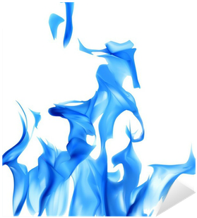 Vinilo Pixerstick Ilustración Con Fuego Azul Aislado - Flame (400x400), Png Download