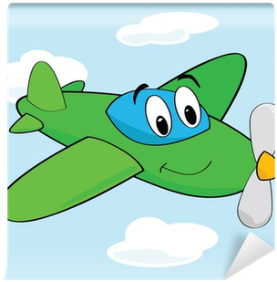 Cartoon Airplane (400x400), Png Download