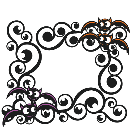 Halloween Bat Flourishes Svg Scrapbook Cut File Cute - Clip Art (432x432), Png Download