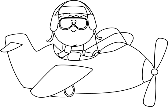 Airplane Clipart Black And White (550x353), Png Download