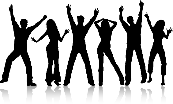 People Dancing Silhouette (626x375), Png Download