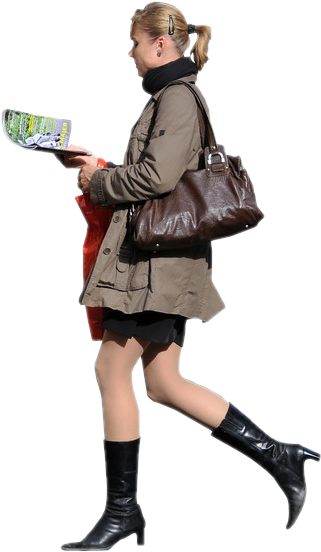 Women Walking Silhouette People Walking Png, People - Woman Walking Side Png (551x551), Png Download