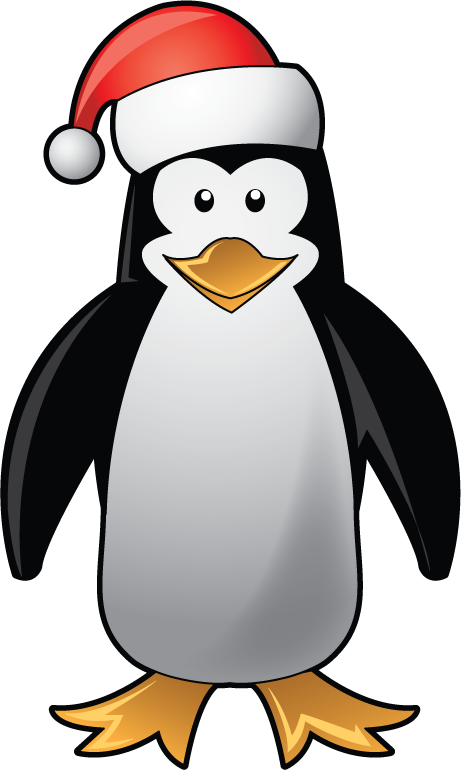 Christmas Penguin Clip Art (461x770), Png Download