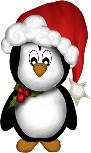 Christmas Penguin - Christmas Penguins Scarf Png (298x500), Png Download