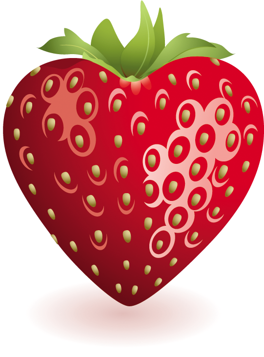 Strawberry Heart Clipart (541x732), Png Download