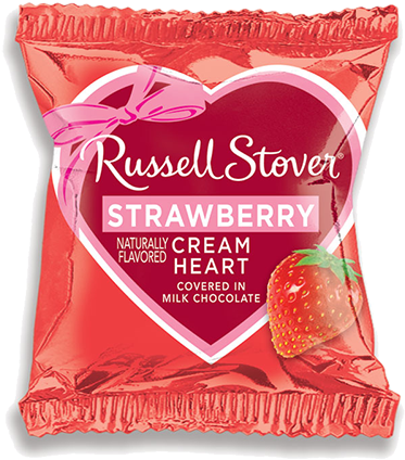 Russell Stover Milk Chocolate Covered Strawberry Cream - Russell Stover Strawberry Heart (500x500), Png Download