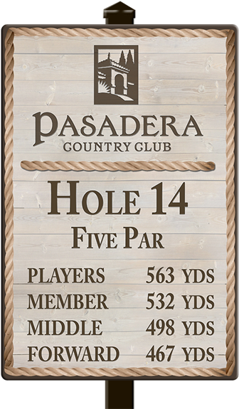 Golf Course Custom Metal Signs Picture - Tee (397x596), Png Download