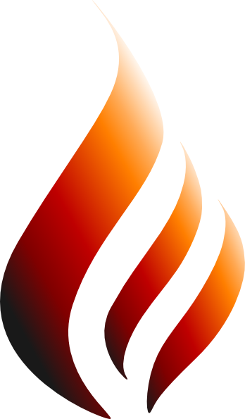 This Free Clipart Png Design Of Red Orange Logo Flame (348x595), Png Download