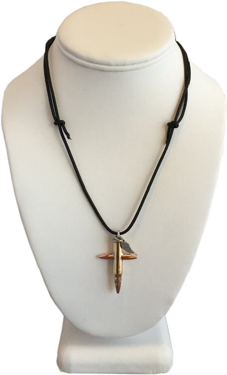 Small Bullet Cross Necklace - Cross Necklace (800x800), Png Download