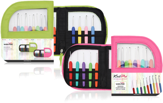 Waves Aluminium Crochet Hook Set - Knit Pro Crochet Hook Set (580x580), Png Download
