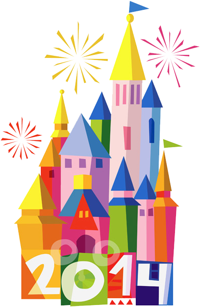 Disneyland Castle Clipart - Disney World 2014 (401x605), Png Download