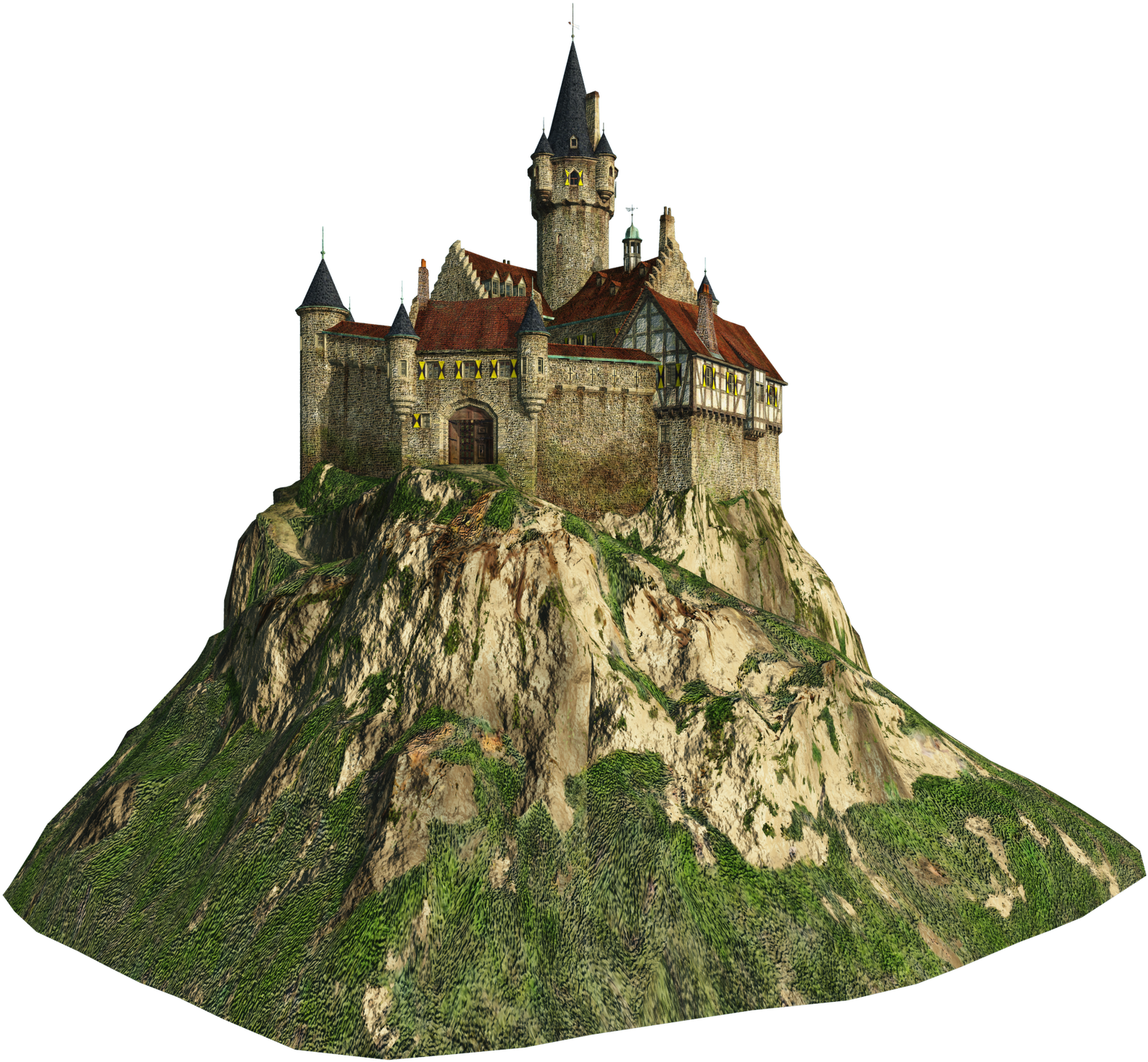 Castle Clipart High Resolution - Castle Psd (1600x1600), Png Download