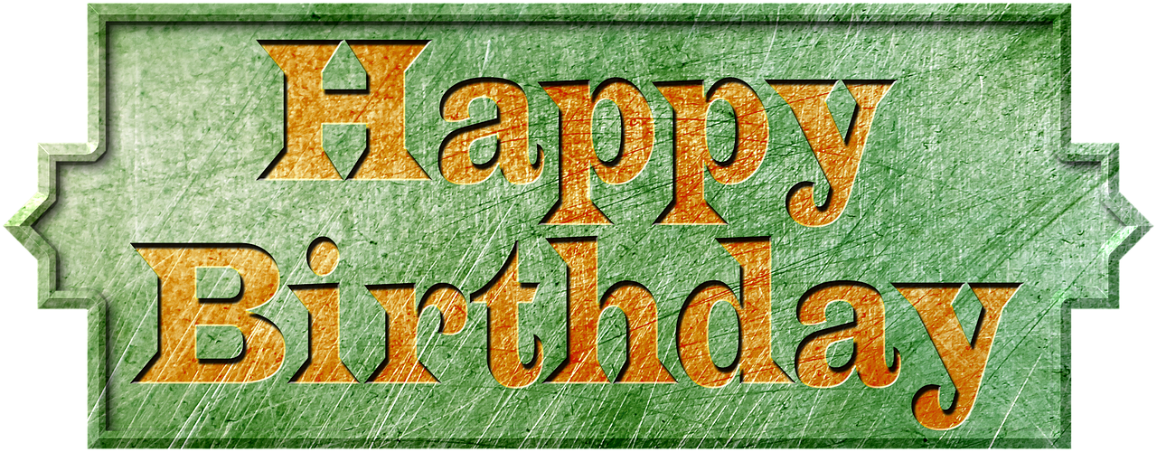 Birthday,steampunk,metal Sign,isolated, - Happy Birthday Png Green (1280x500), Png Download