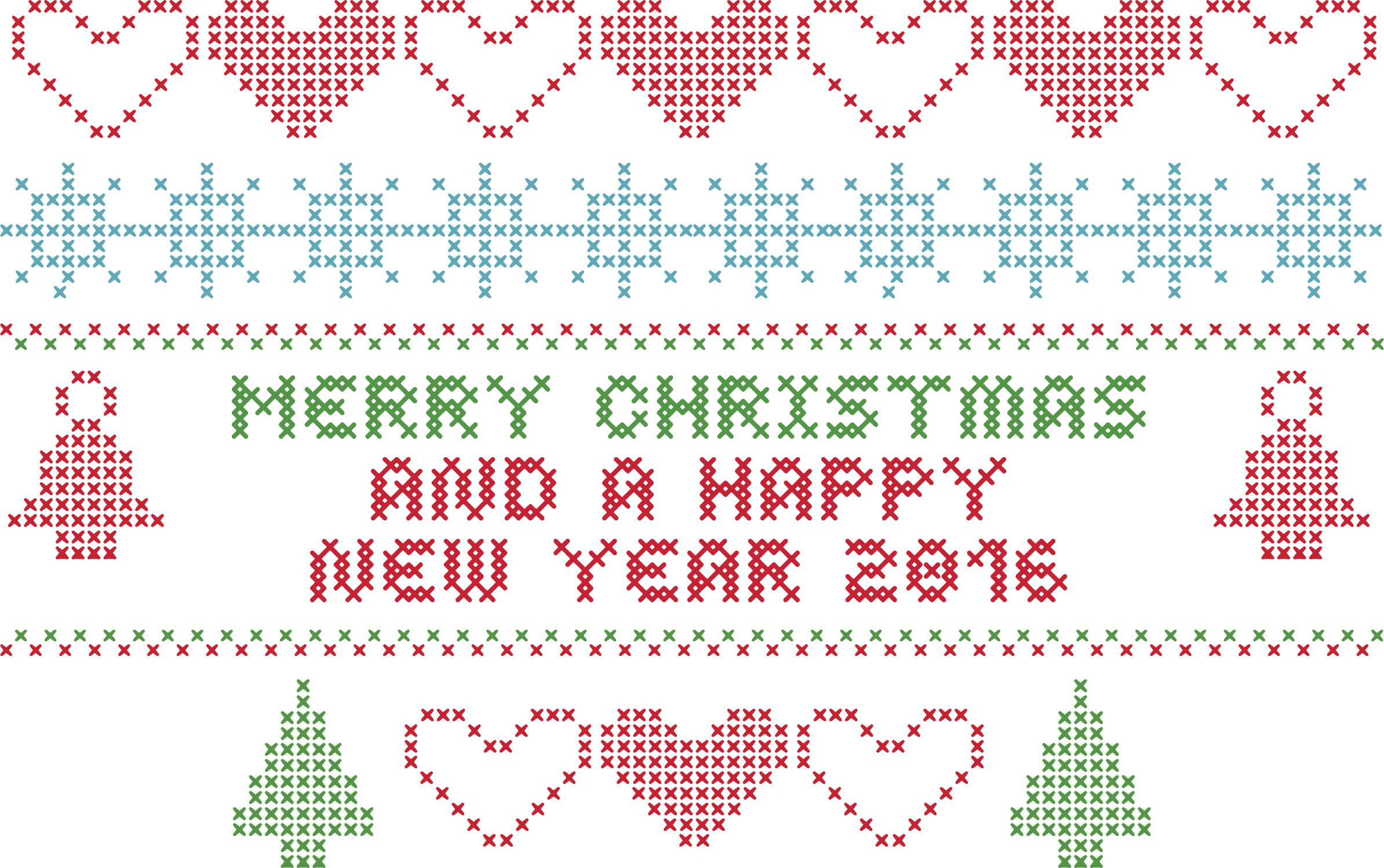 This Free Icons Png Design Of Merry Christmas Crochet (2388x1498), Png Download