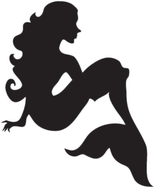 Graphic Royalty Free Stock Sticker By Sissy - Mermaid Silhouette Clipart (641x780), Png Download