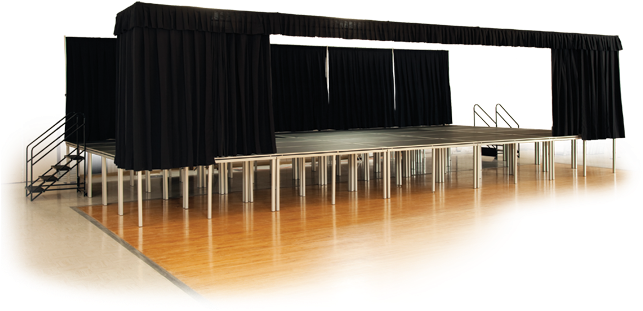 Amazing Portable Stage Curtains Designs With Stage - Architecture (642x335), Png Download