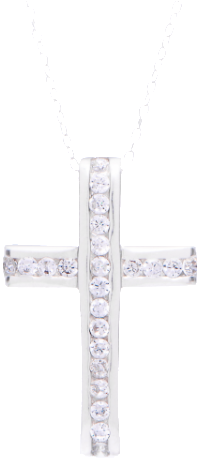 Sterling Silver "layered Message" Cross Pendant Necklace - Pendant (480x480), Png Download