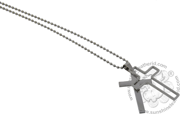Cross Pendant Stainless Steel Sscn05-stainless Steel - Analysis (600x381), Png Download