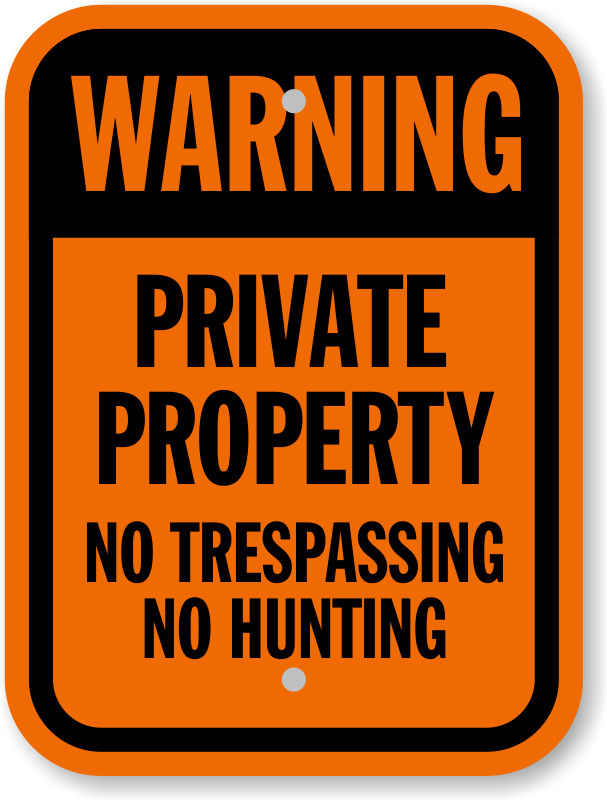 Private Property Sign (607x800), Png Download