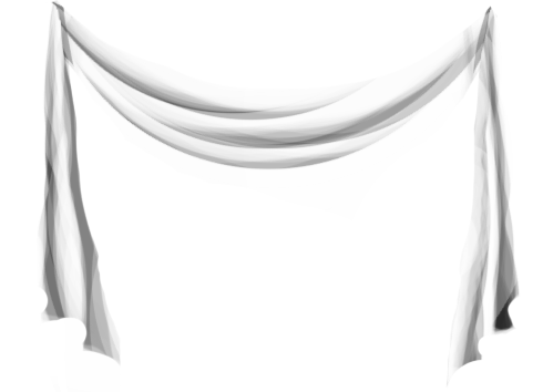 Drapes Png Transparent Picture - White Curtain Drape Png (490x354), Png Download