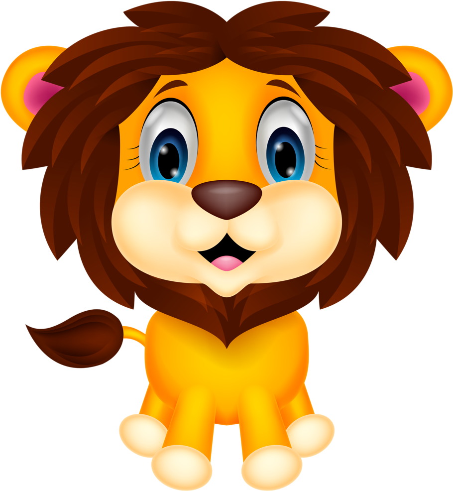 B *✿* Lion Clipart, Lion Vector, Cartoon Faces, Cartoon - Dibujo Animado De Un Leon (995x1024), Png Download