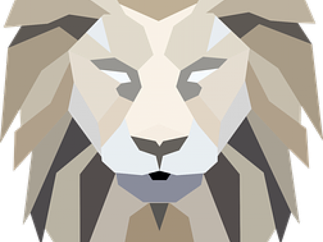 Lion Head Necklace - Lion Necklace - Abstract Animal (640x480), Png Download
