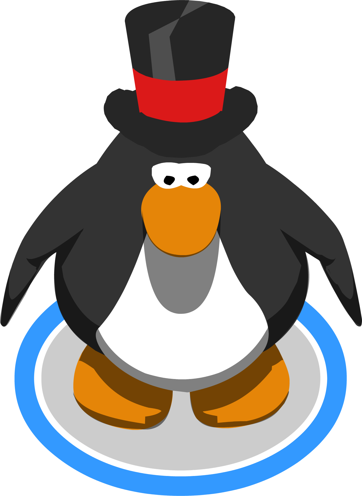Cumberband Hat In-game - Red Penguin Club Penguin (1482x2031), Png Download