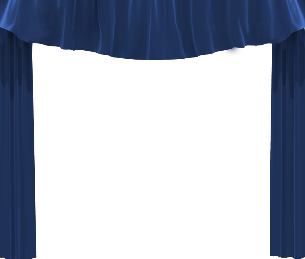 Stage Transparent Blue - Window Valance (1020x865), Png Download