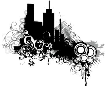 Vector Ciudad Psd, Vectores - City Vector Black Png (400x317), Png Download