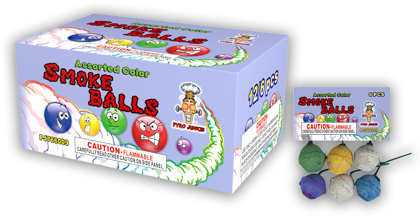Color Smoke - Tnt Smoke Balls, Assorted Colors - 8 Pieces (1500x1500), Png Download