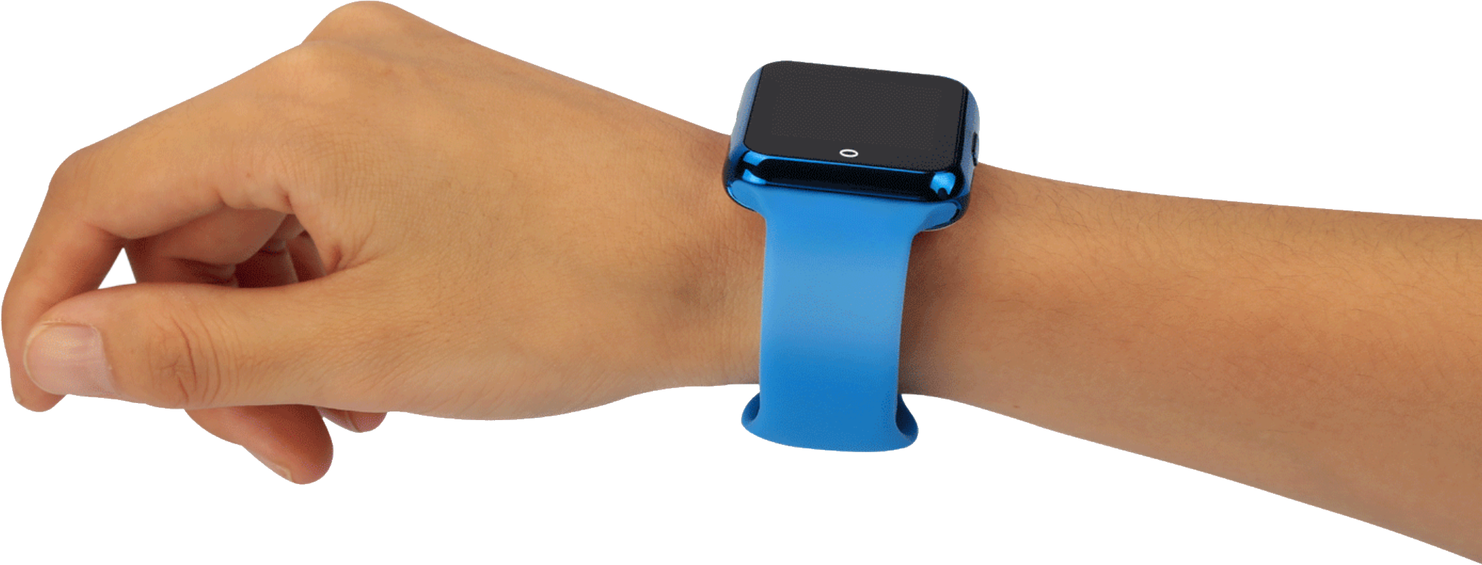 Watches On Hand Png Image - Hand Wearing Apple Watch (2084x795), Png Download